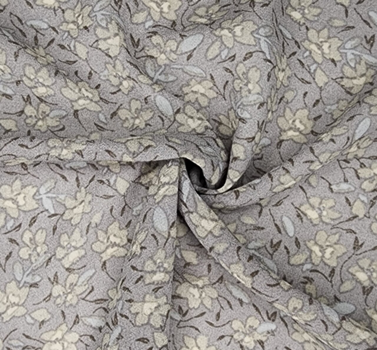 1 Yard Gray Chelsea Chiffon Apparel Fabric, Lightweight Sheer Polyester, 58/60" Width